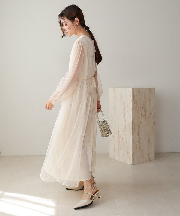 2WAY TULLE GATHER DRESS