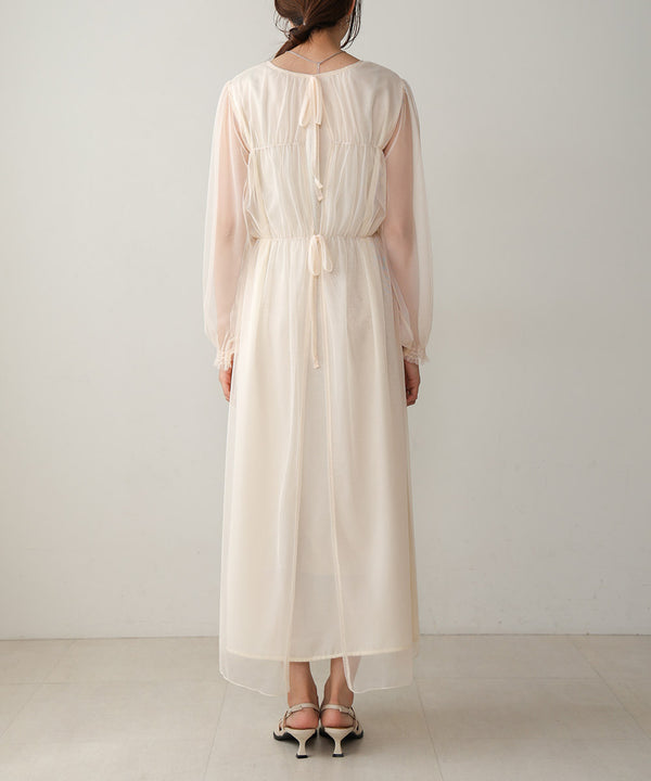 2WAY TULLE GATHER DRESS