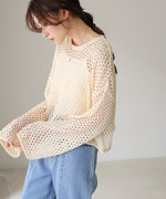 スパンコールメッシュニット