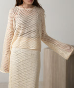 スパンコールメッシュニット