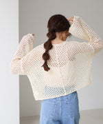 スパンコールメッシュニット