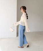 スパンコールメッシュニット