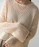 スパンコールメッシュニット