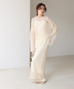 スパンコールメッシュニット