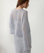 スパンコールメッシュニット