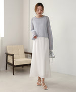 スパンコールメッシュニット