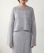 スパンコールメッシュニット