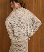 スパンコールメッシュニット