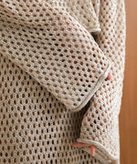 スパンコールメッシュニット