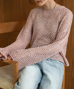 スパンコールメッシュニット