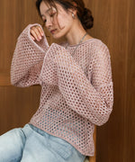 スパンコールメッシュニット