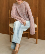 スパンコールメッシュニット