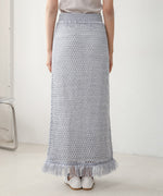 スパンコールメッシュフリンジスカート