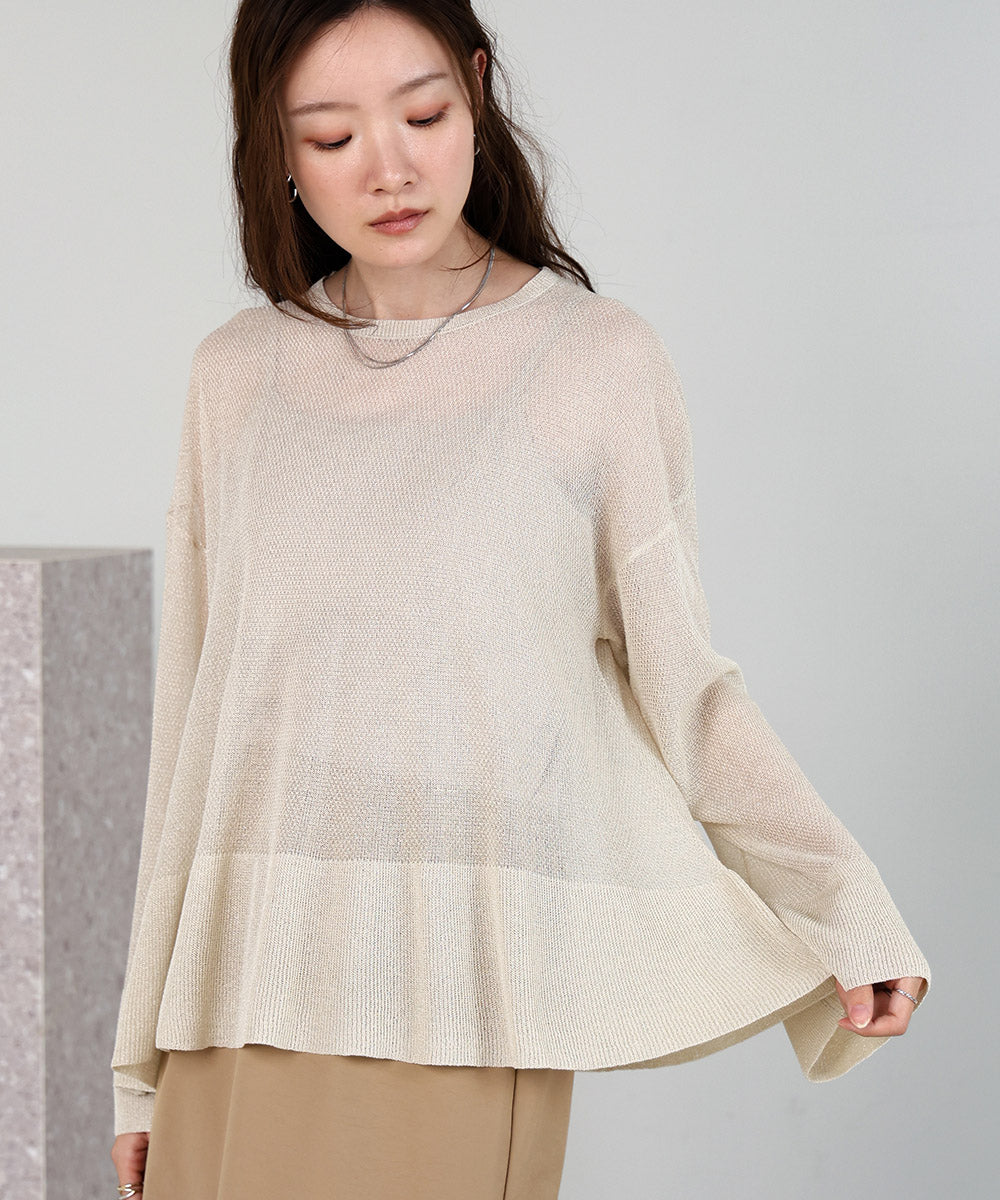 GLITTER LAME FLARE KNIT