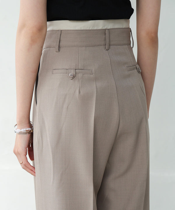 DOUBLE WAIST CENTER PRESSED SLACKS