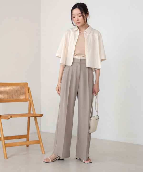 DOUBLE WAIST CENTER PRESSED SLACKS