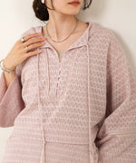 EMBROIDERY LACE CAFTAN BLOUSE