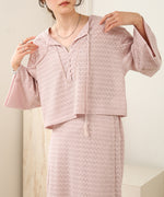 EMBROIDERY LACE CAFTAN BLOUSE