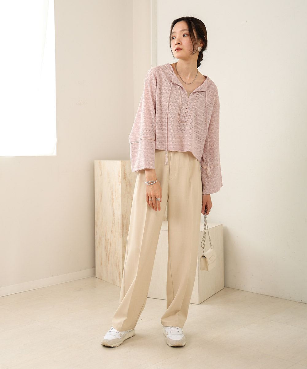 EMBROIDERY LACE CAFTAN BLOUSE