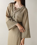 EMBROIDERY LACE CAFTAN BLOUSE