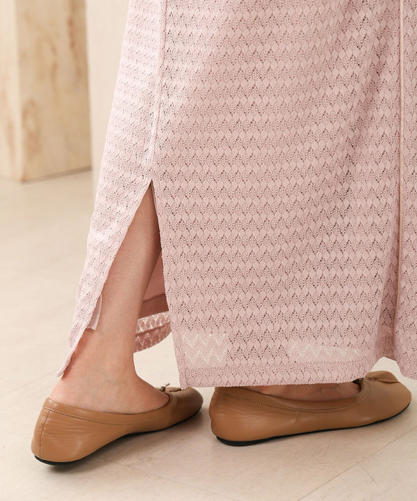 EMBROIDERY LACE I-LINE SKIRT