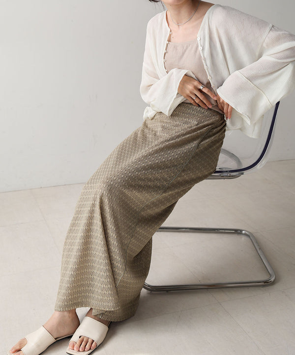 EMBROIDERY LACE I-LINE SKIRT