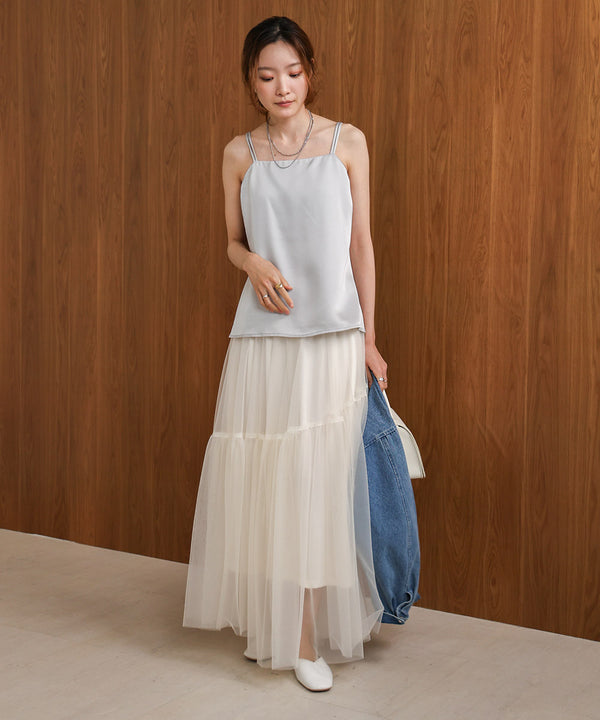 SATIN CAMISOLE WITH CUPS