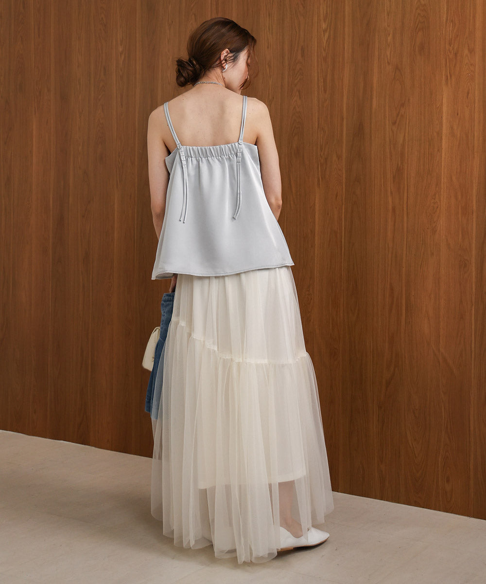 SATIN CAMISOLE WITH CUPS