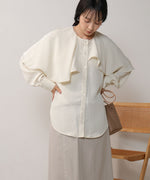 MODIFIED RUFFLE SLEEVE BLOUSE