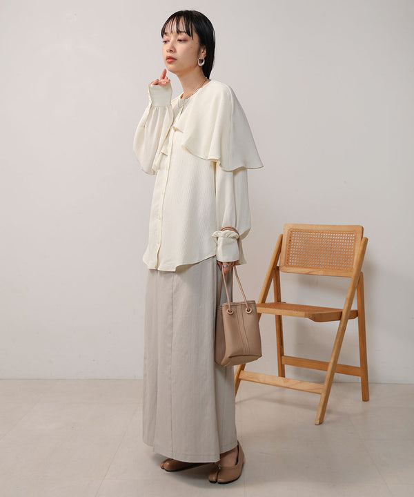 MODIFIED RUFFLE SLEEVE BLOUSE