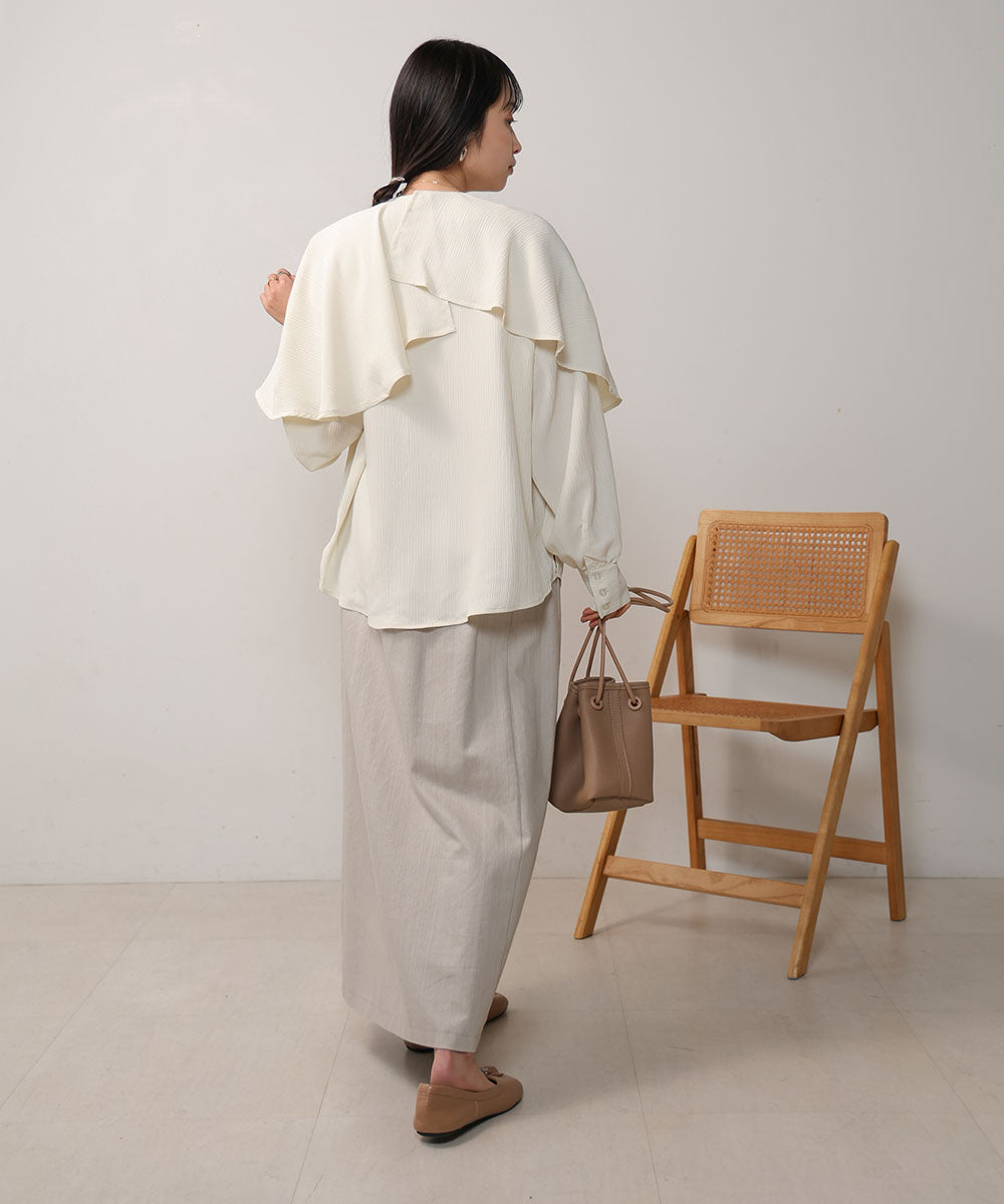 MODIFIED RUFFLE SLEEVE BLOUSE