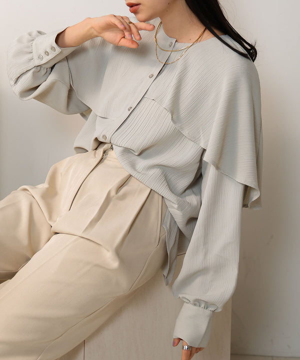 MODIFIED RUFFLE SLEEVE BLOUSE