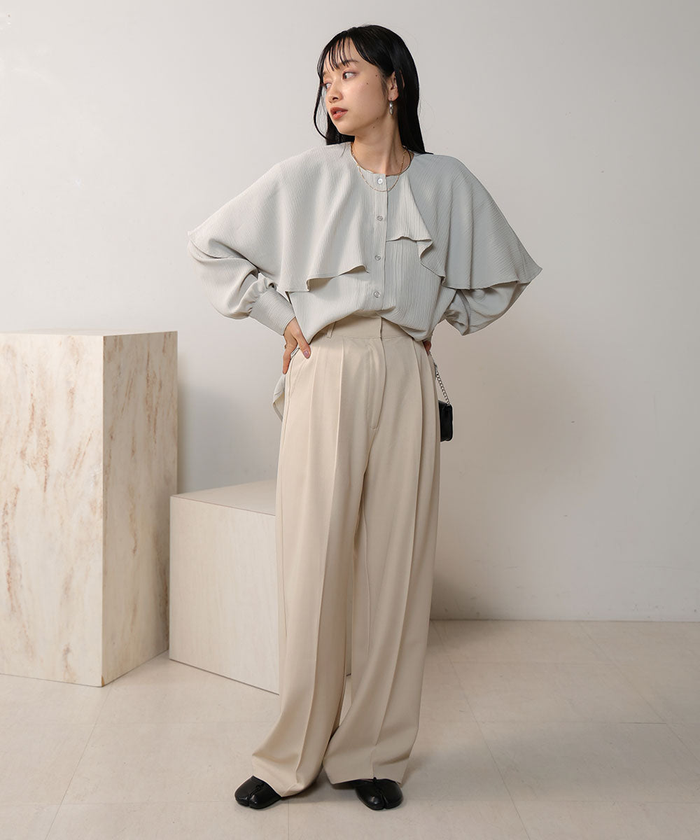 MODIFIED RUFFLE SLEEVE BLOUSE