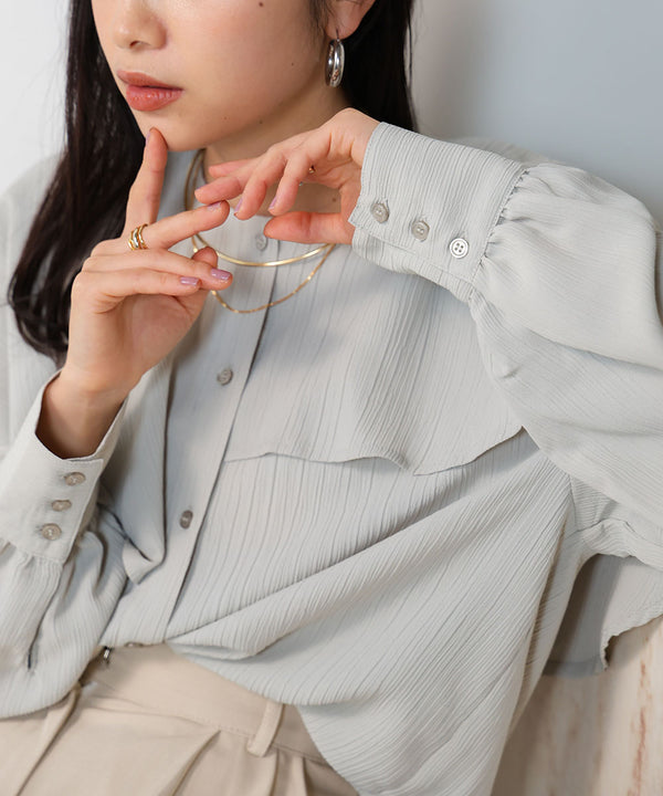 MODIFIED RUFFLE SLEEVE BLOUSE