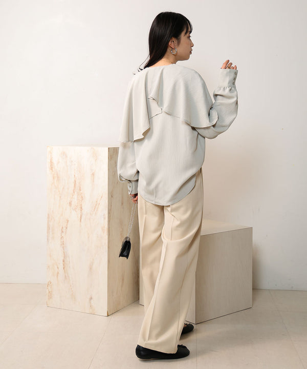 MODIFIED RUFFLE SLEEVE BLOUSE
