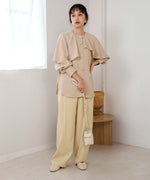 MODIFIED RUFFLE SLEEVE BLOUSE