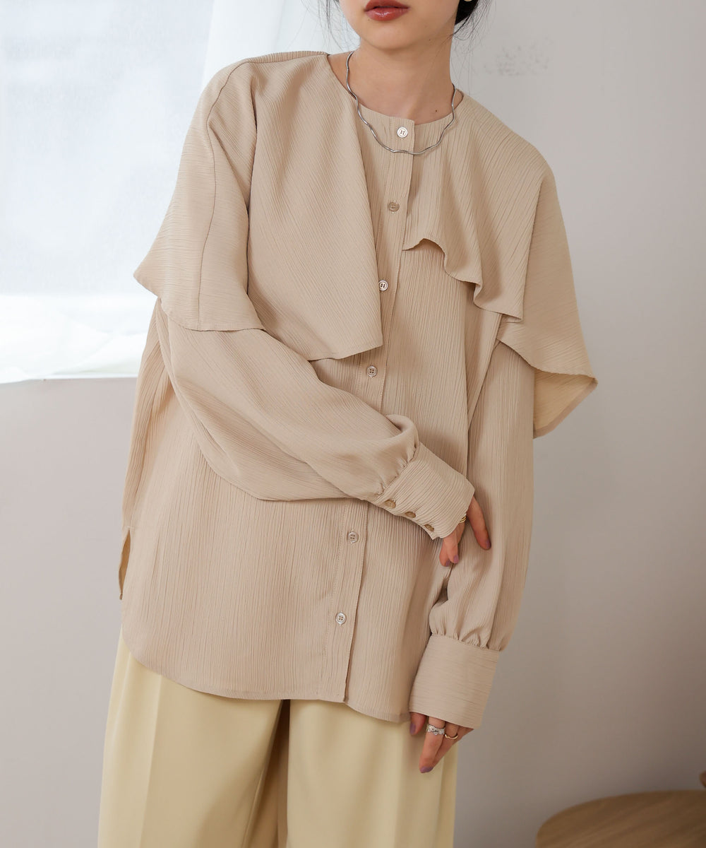 MODIFIED RUFFLE SLEEVE BLOUSE