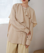 MODIFIED RUFFLE SLEEVE BLOUSE