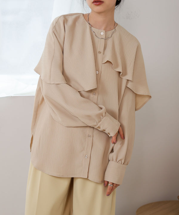 MODIFIED RUFFLE SLEEVE BLOUSE