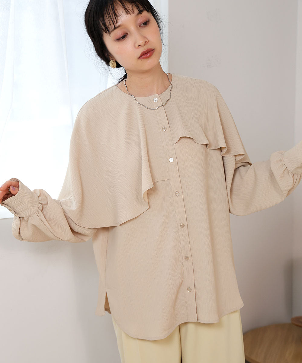 MODIFIED RUFFLE SLEEVE BLOUSE