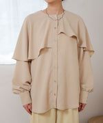 MODIFIED RUFFLE SLEEVE BLOUSE