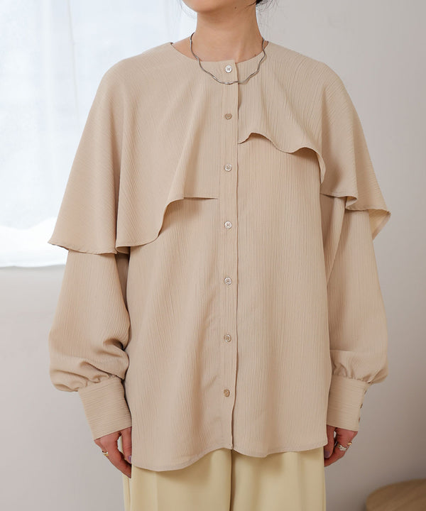 MODIFIED RUFFLE SLEEVE BLOUSE