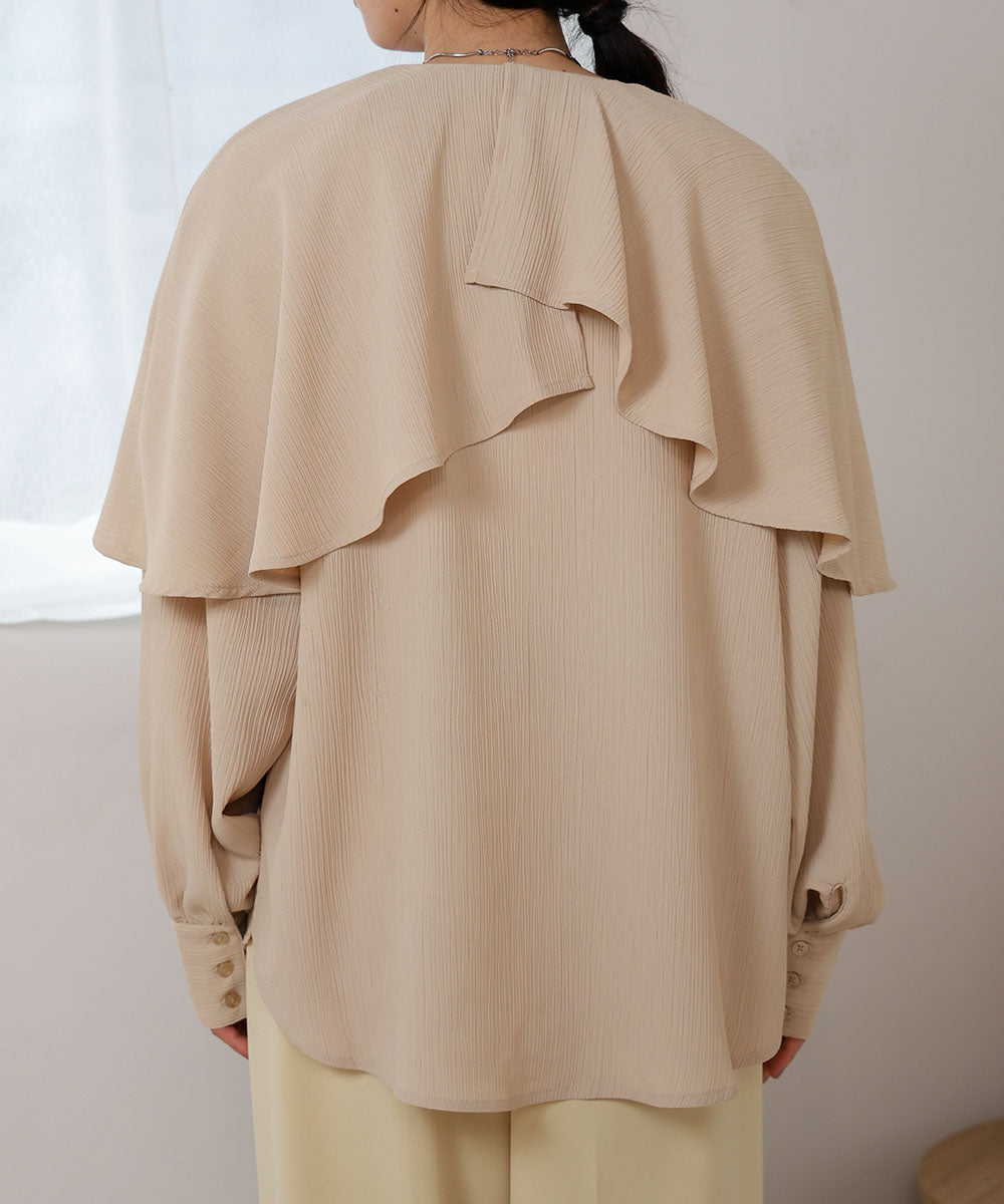 MODIFIED RUFFLE SLEEVE BLOUSE