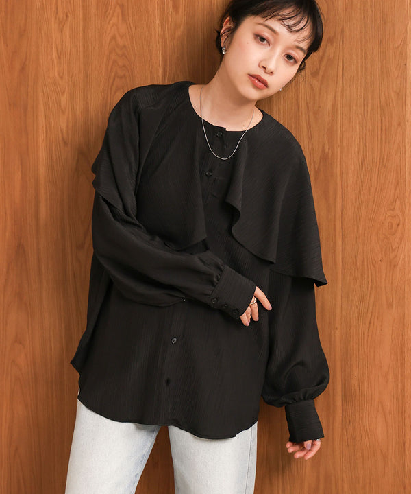 MODIFIED RUFFLE SLEEVE BLOUSE