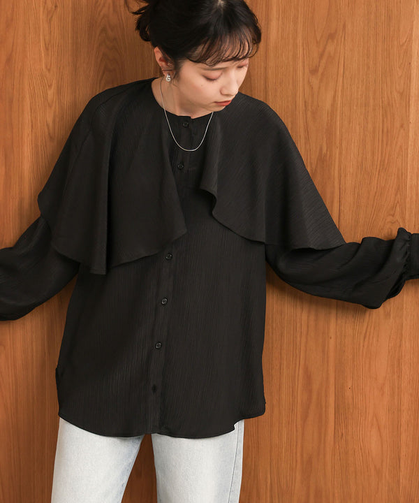 MODIFIED RUFFLE SLEEVE BLOUSE