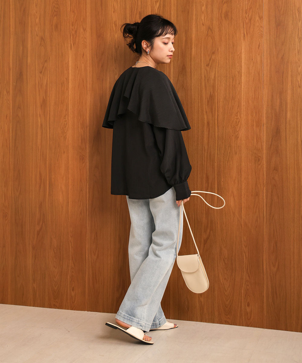 MODIFIED RUFFLE SLEEVE BLOUSE