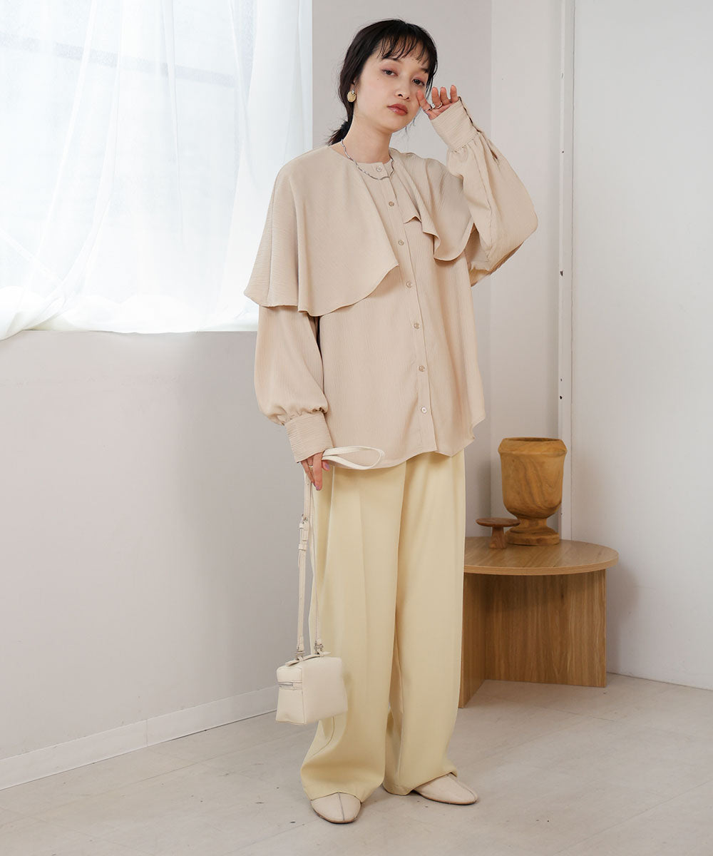 MODIFIED RUFFLE SLEEVE BLOUSE