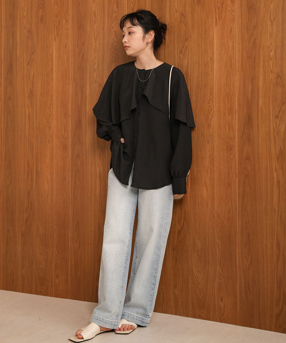 MODIFIED RUFFLE SLEEVE BLOUSE