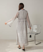 NUANCE LAME PIPING DRESS