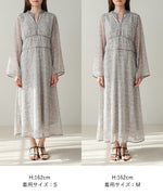 NUANCE LAME PIPING DRESS